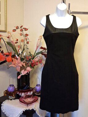 NWT Nousvous Women's Unique Designed Sleeveless Party Dress Black Lined Dresses